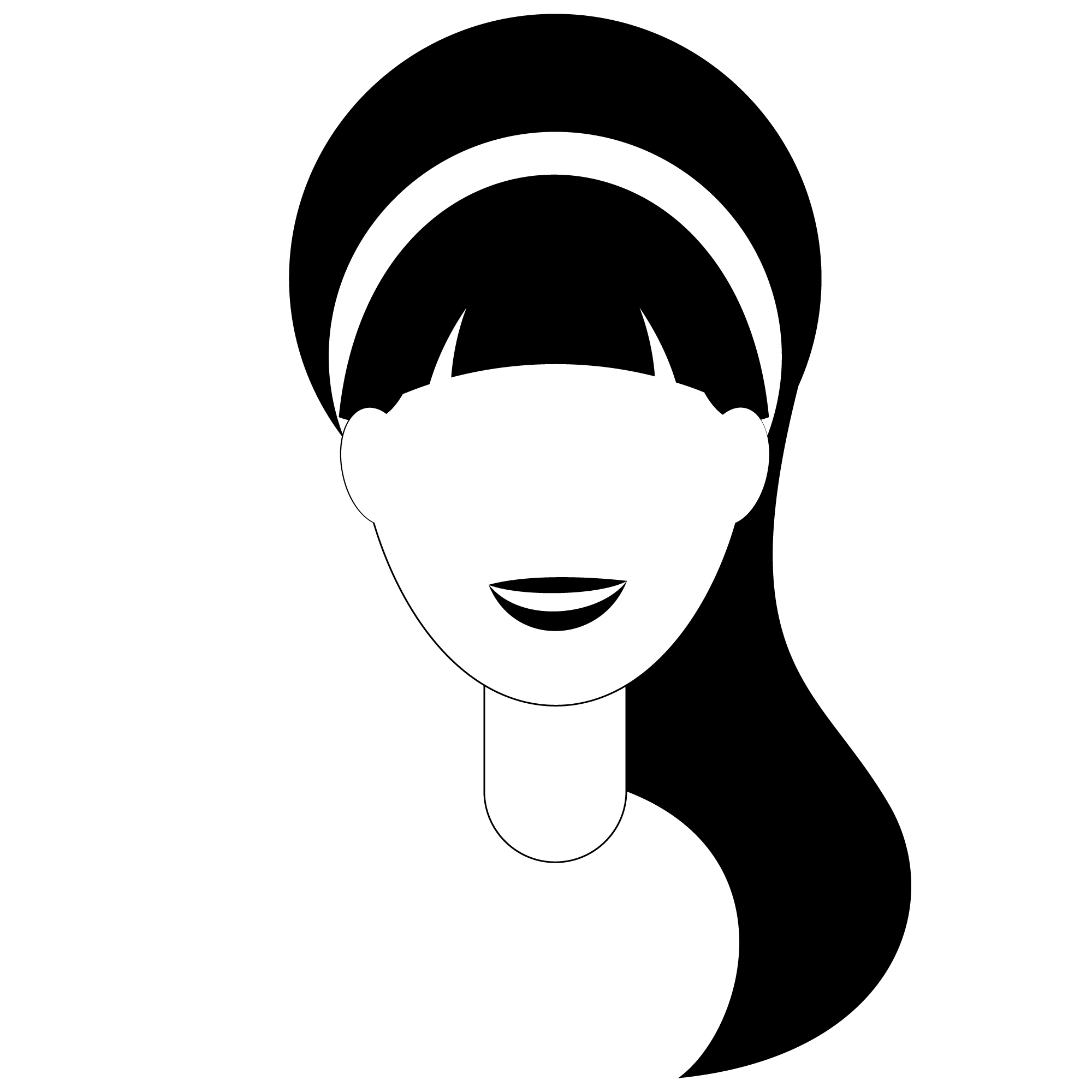 children and teens hair cut icon